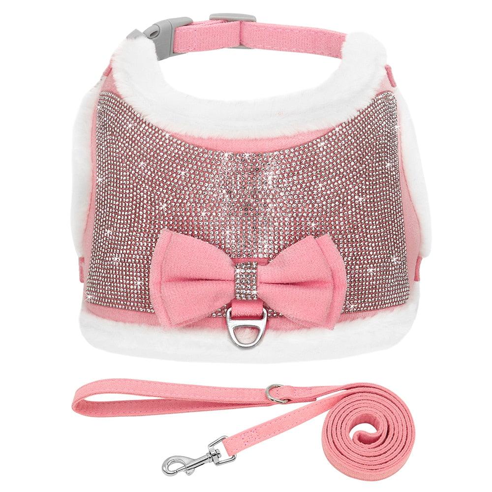 Coleira com Strass Peitoral Luxo - Teco Pet