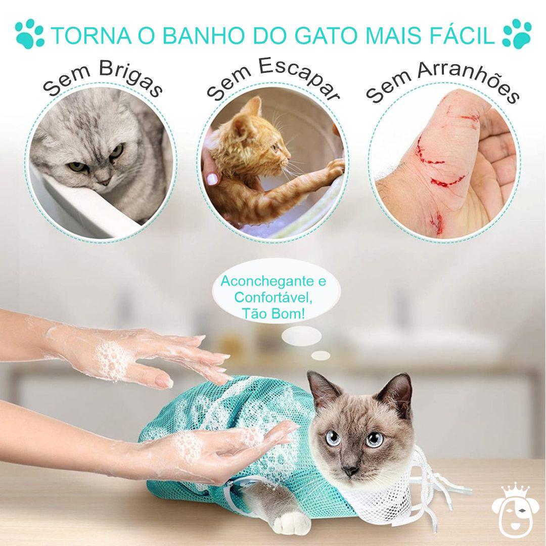 Saco De Banho Ajustável Para Gatos - Teco Pet