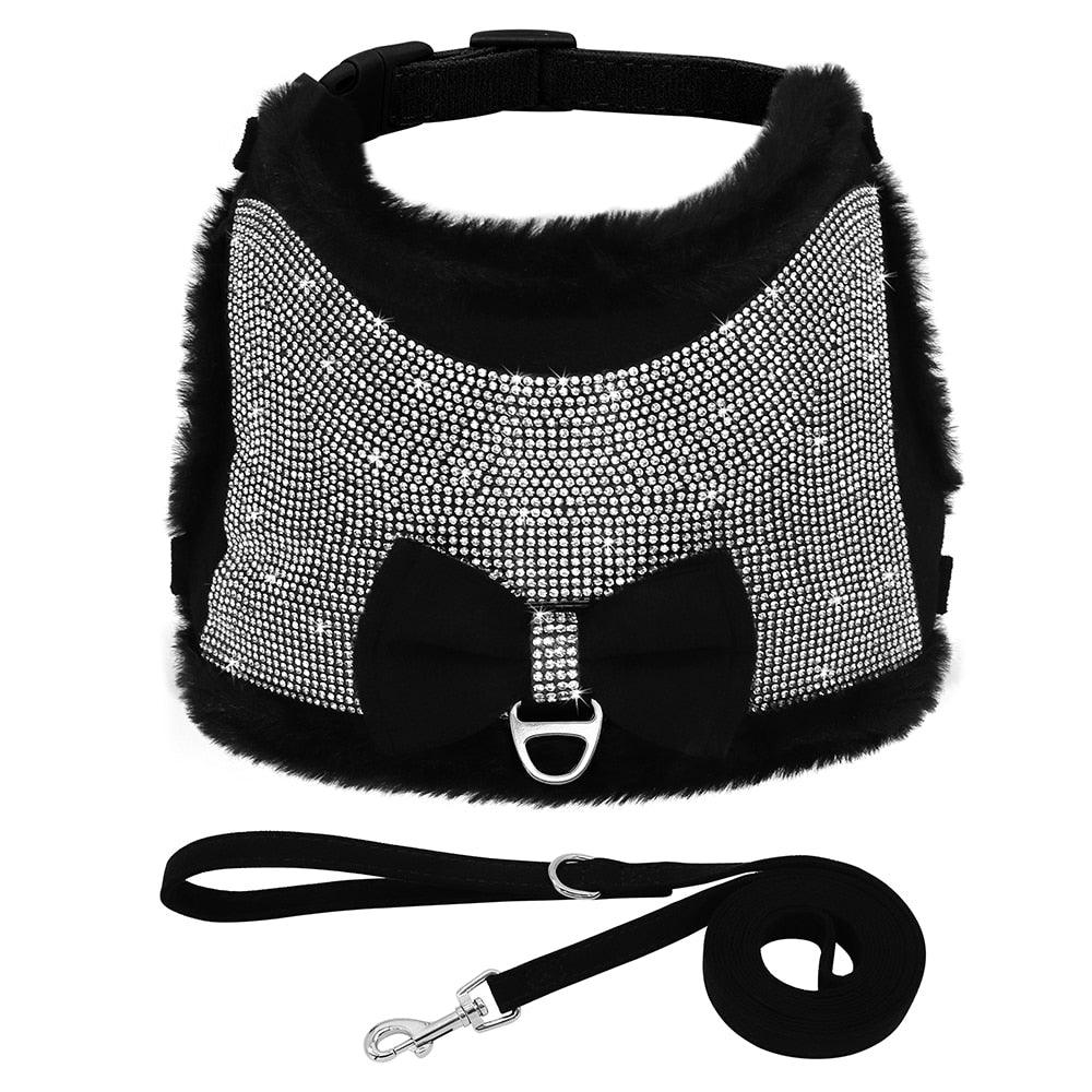 Coleira com Strass Peitoral Luxo - Teco Pet