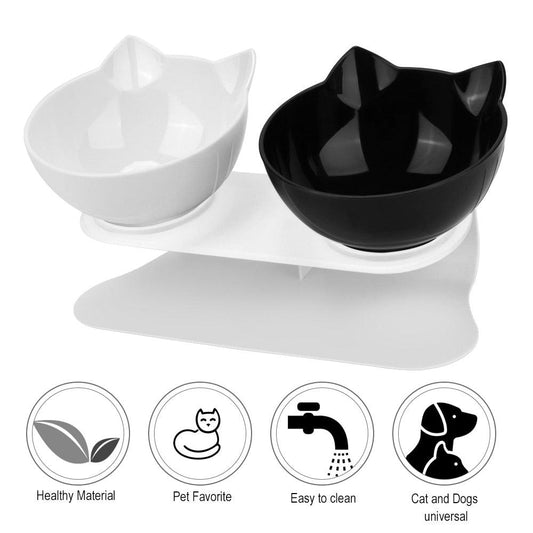 Comedouro Duplo para Gatos - Teco Pet