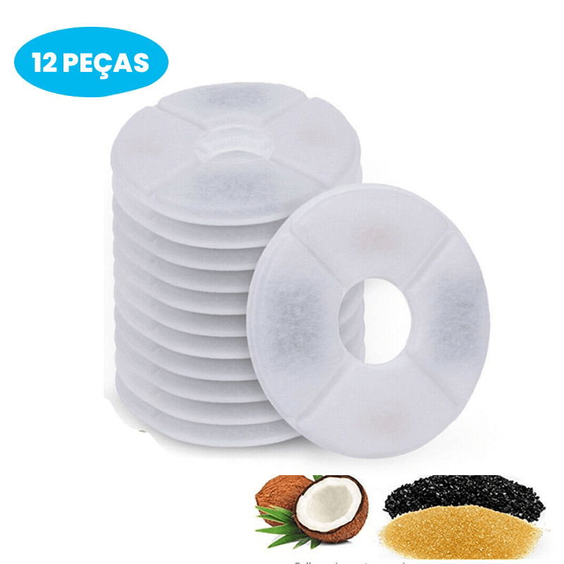 Refil de Filtro de Carvão Ativado para Bebedouro Automático - Teco Pet