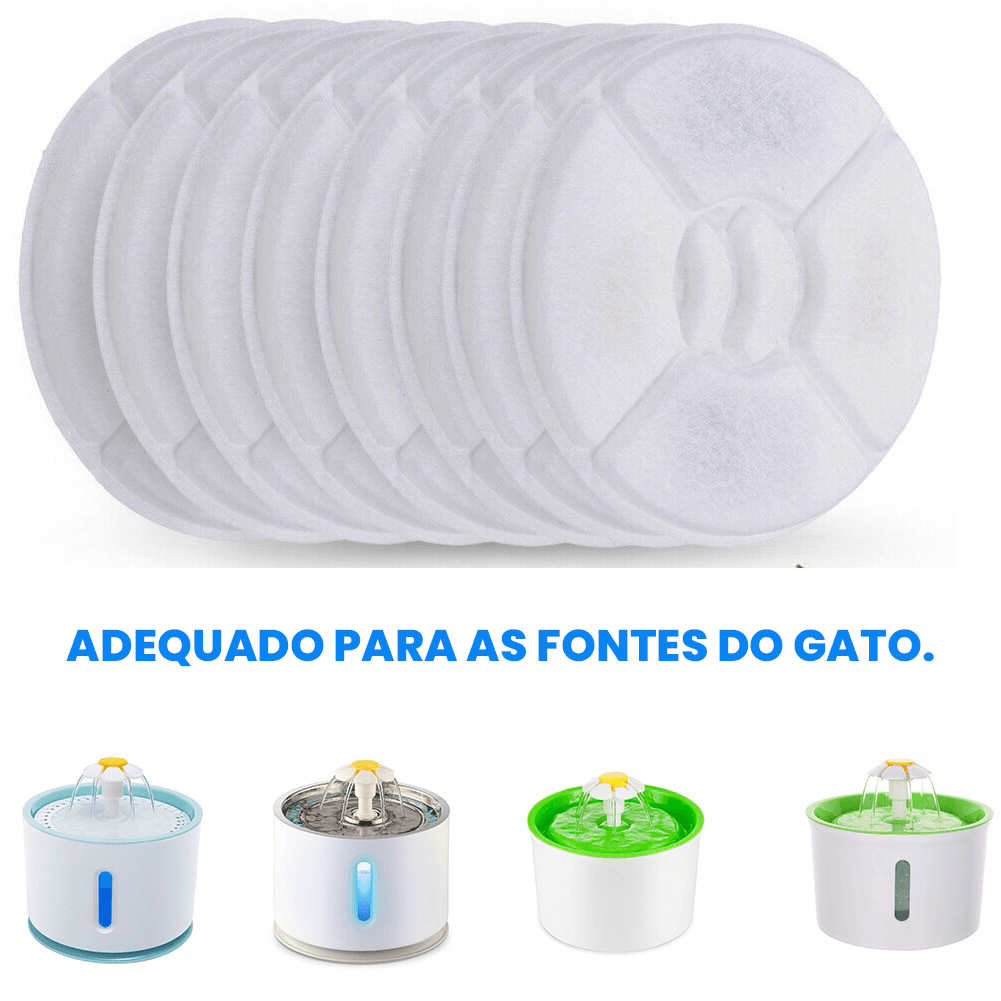Refil de Filtro de Carvão Ativado para Bebedouro Automático - Teco Pet