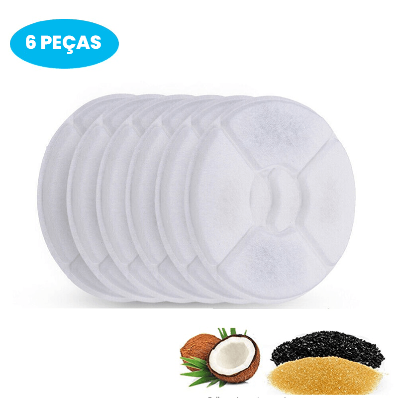 Refil de Filtro de Carvão Ativado para Bebedouro Automático - Teco Pet